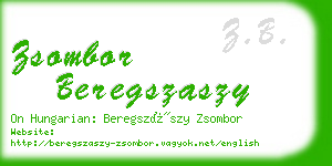 zsombor beregszaszy business card